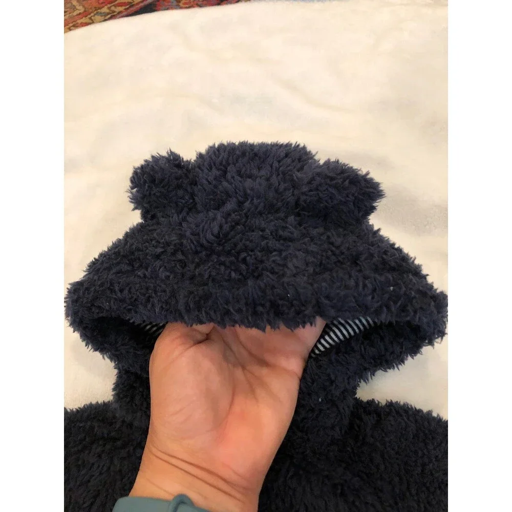 Carter’s Blue Bear Ear Zip-Up Sherpa Cardigan Size 3 Month